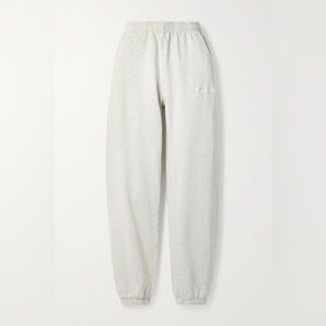 SPORTY & RICH Embroidered Cotton-Blend Jersey Track Pants